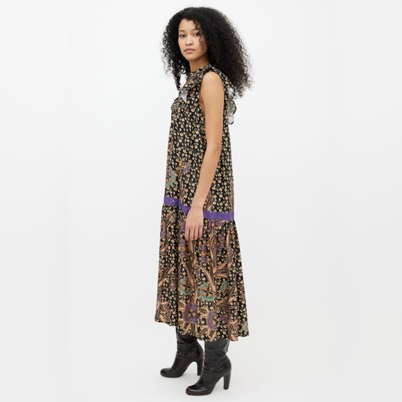 Warm Black Multi Floral Print Maxi Dress (17) - Picture 5 of 12